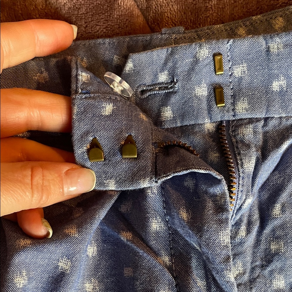 J. Crew Light Blue Polka Dot Women's Shorts - Picture 2 of 4